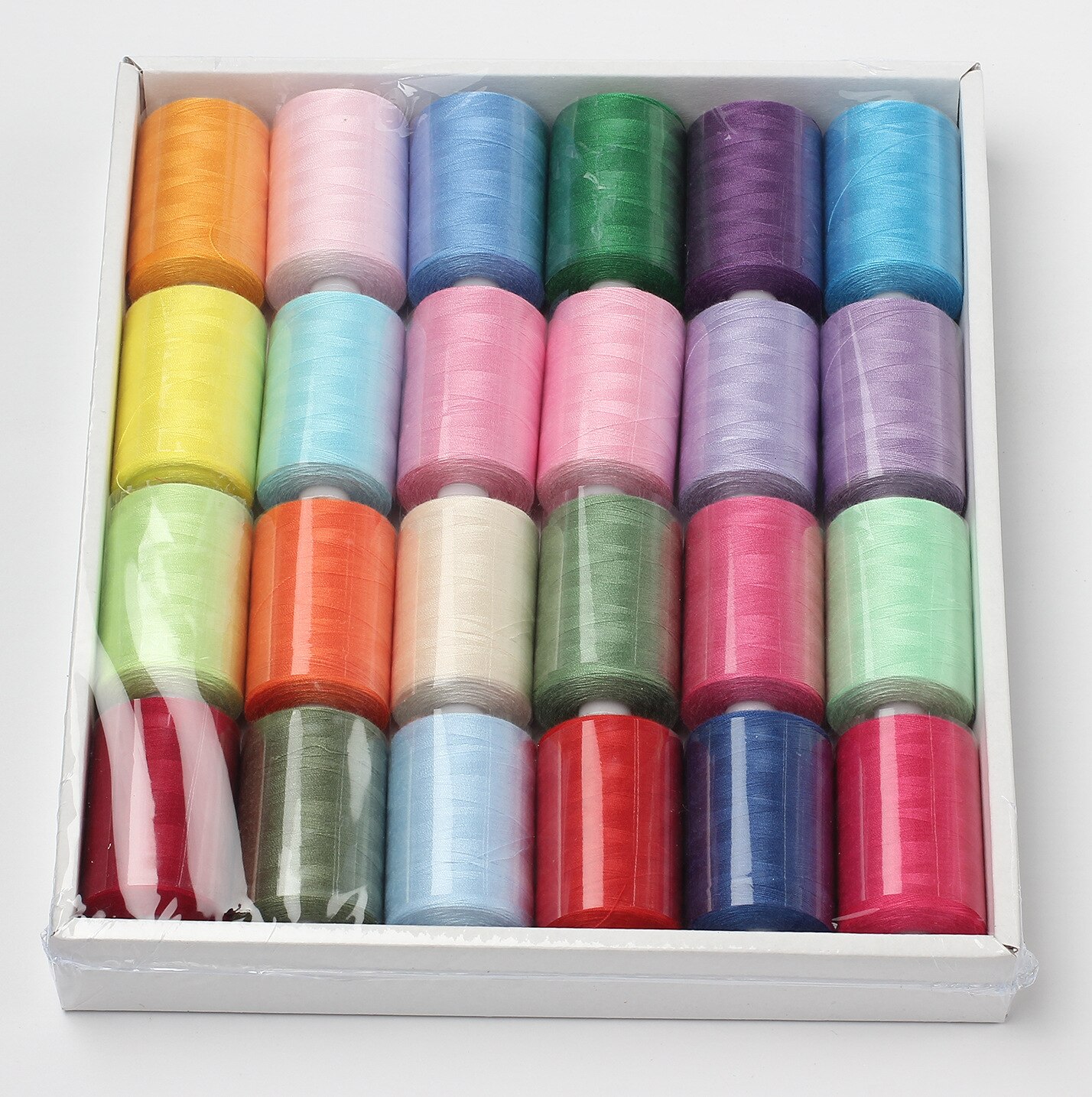 24 Spools/Lot Multi Color 40S/2 Polyester Thread For Sewing Machine, 1000 Yards/spool Sewing Quilting Embroidery Thread: Default Title