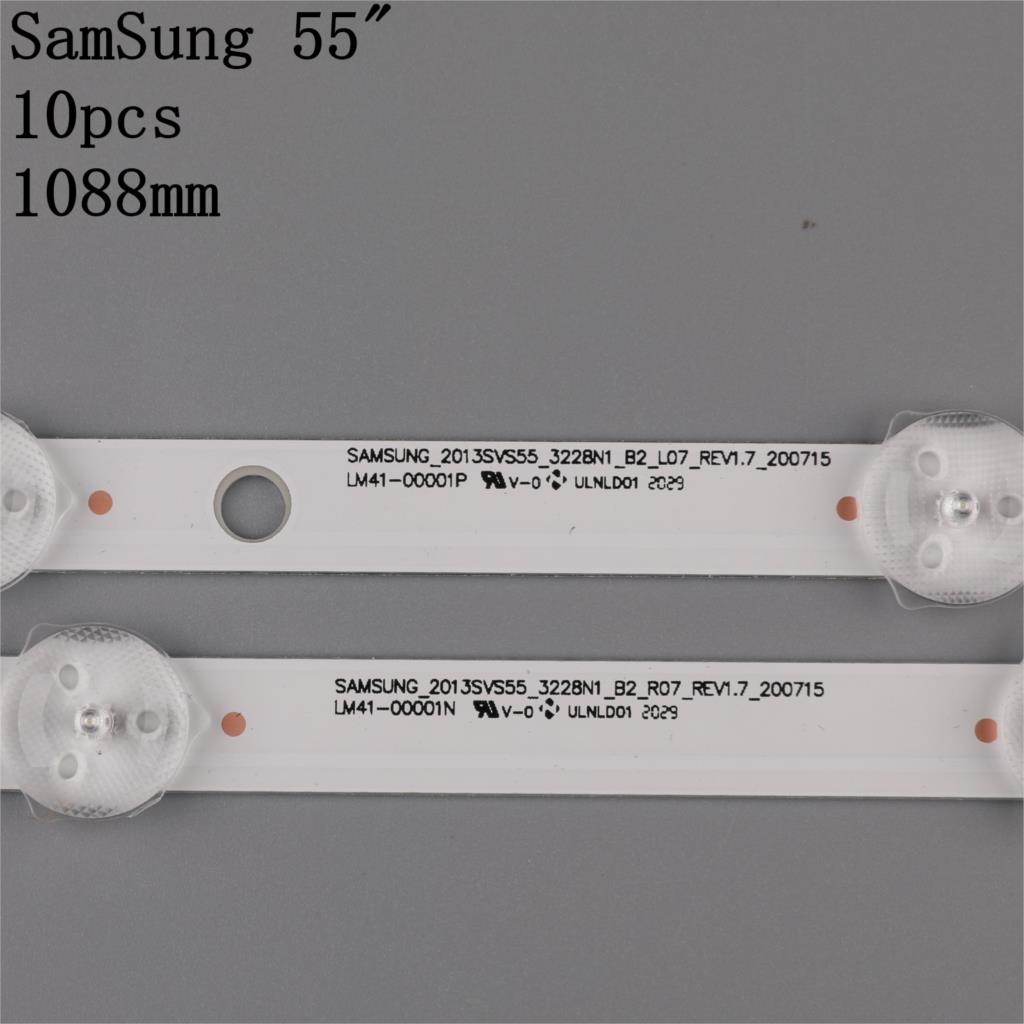 10pcs/set LED Backlight strip for UN55FH6030 UN55J6200 UN55H6203 UN55J6201 UE55J6200 UE55H6203 BN96-28772A 28773A 39055A 39056A