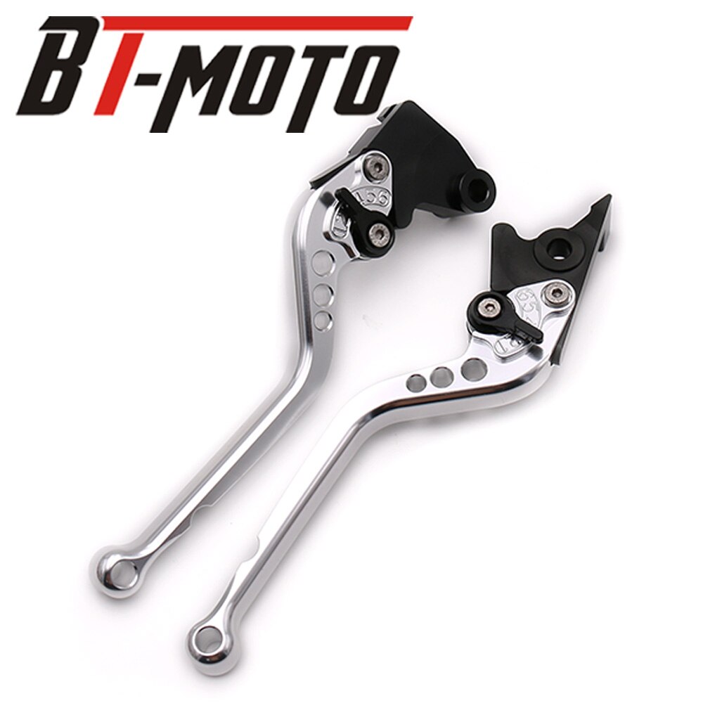 Akcesoria motocyklowe kierownica CNC dźwignie hamulcowe sprzęgła do motocykli KAWASAKI z1000 2007 2008 2009 2010 2011 2012 2013 2014 2015 2016: B long silver