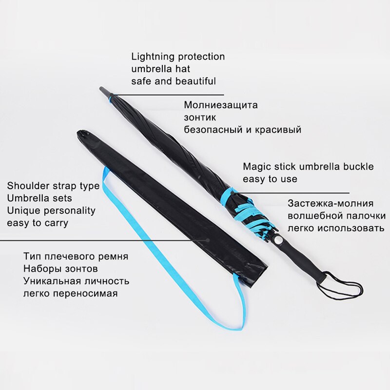 EasyZreal golf umbrella strong windproof Semi automatic long umbrella large Outdoor man and women's Business umbrellas