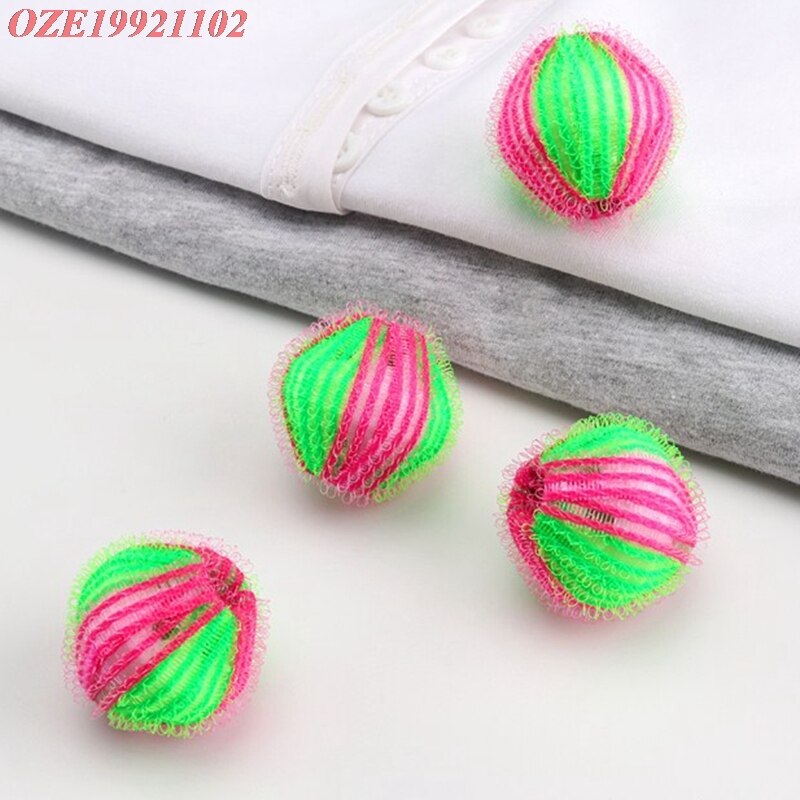 6pcs Hair Grabbing Laundry Washing Ball Magic Hair Removal Laundry Ball Washing Machine Cleaning Ball Grabs Fuzz Nylon Plastic