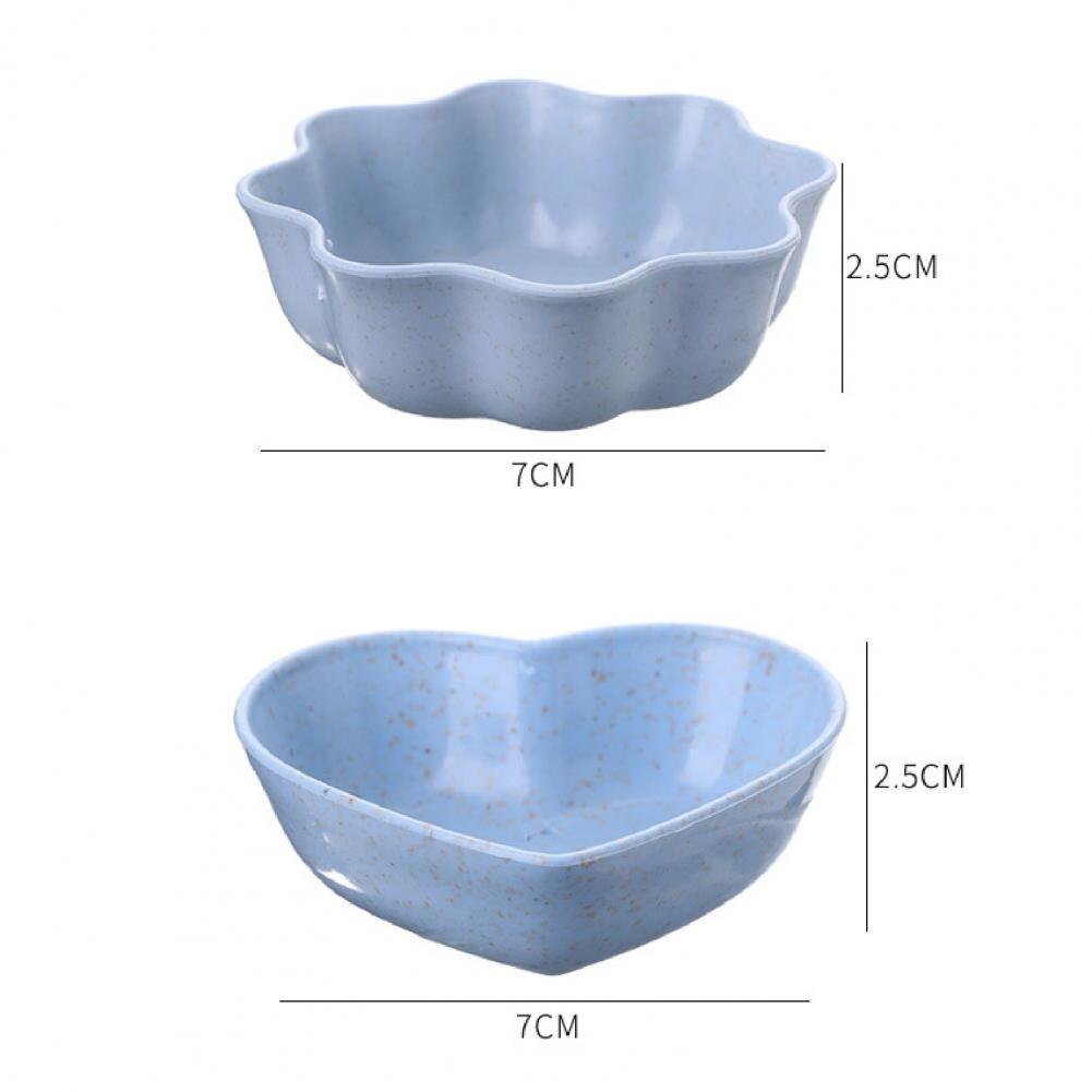 50%HOTCute Heart Shape Sauce Dish Smooth Surface Plastic Sauce Holder for Daily Use