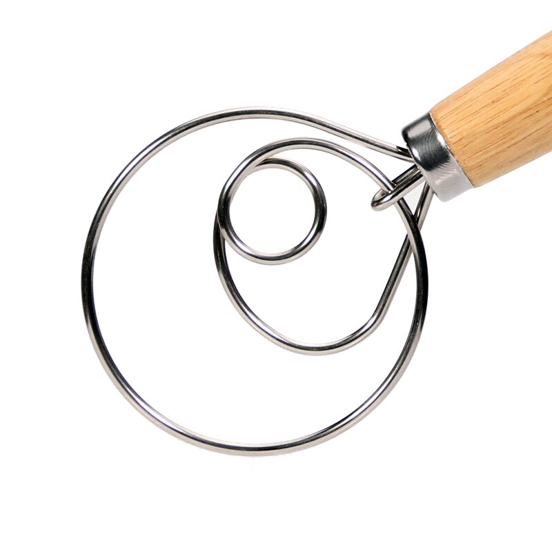 Deense Deeg Garde-Grote 13 "Rvs Nederlandse Stijl Brood Deeg Garde Voor Gebak Pizza Mixer Haak, keuken Accessoires