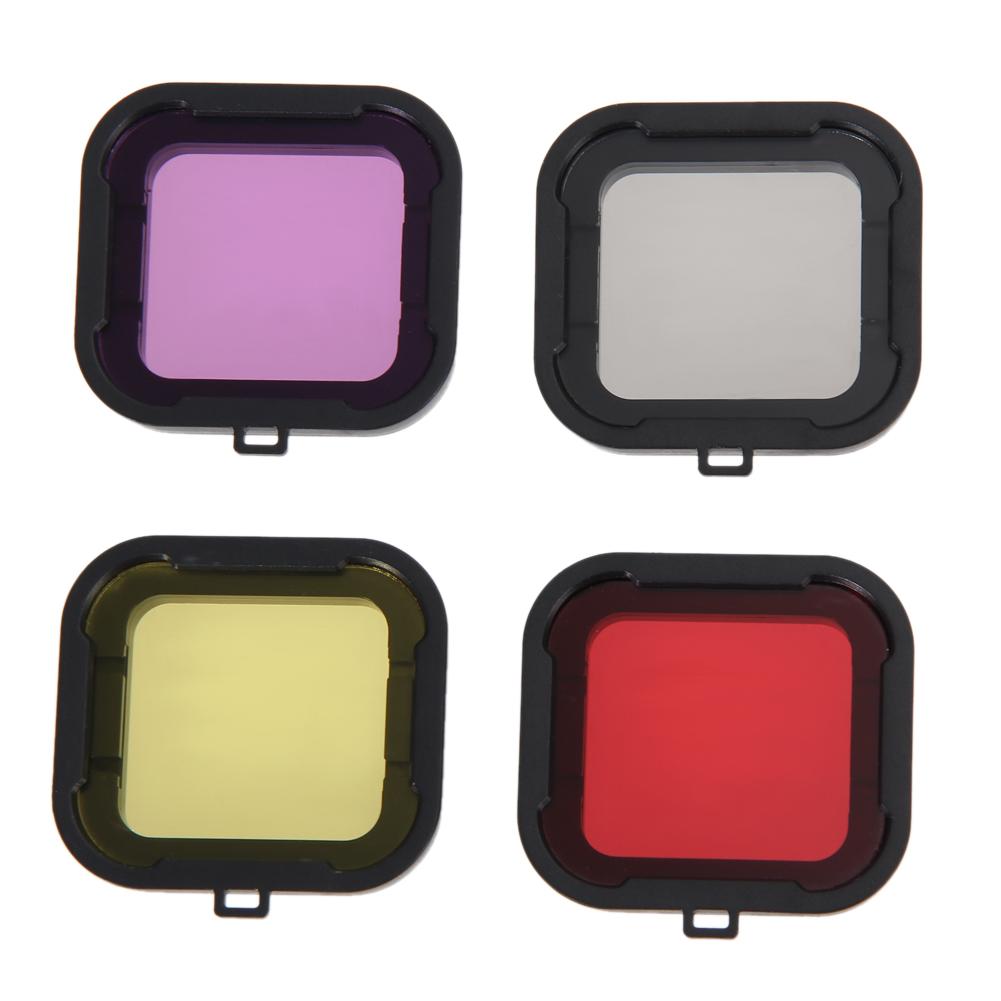 4PCS Underwater Diving Filter Lens Cover UV Filter for GoPro Hero 4 3+