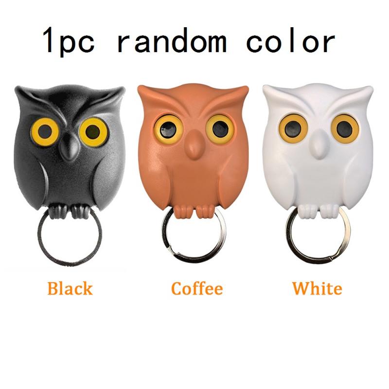 1pc hibou magnétique clé crochets Animal lapin ours mur porte-clés aimants Attraction porte-clés maison décoratif organisateur: random color