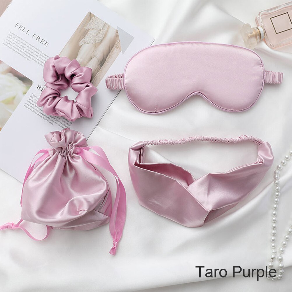 Sleeping Silk Night Eye Mask Help To Sleep Aid Blindfold With Cloth Bag Eyepatch Rest For Men Women Breathable Eye Cover: 05