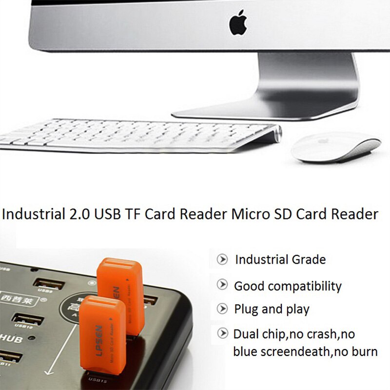 Sipolar Mini USB 2.0 Memory Card Reader For Micro SD Card TF Card Adapter Plug and Play For Tablet PC