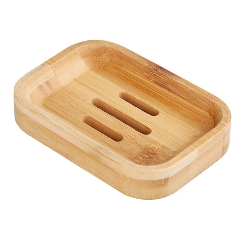 Bathroom Soap Dish Storage Box Handmade Wooden Natural Bamboo Soap Dishes Tray Holder Storage Soap Rack Plate Box Container: NO.5