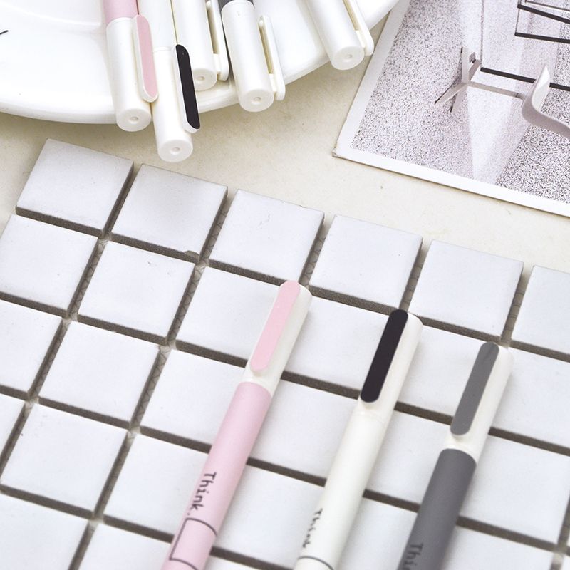 1pcs Cute Gel Pens Black Ink Pen fresh Think Ballpoint School Stationery Office Supply 0.5mm