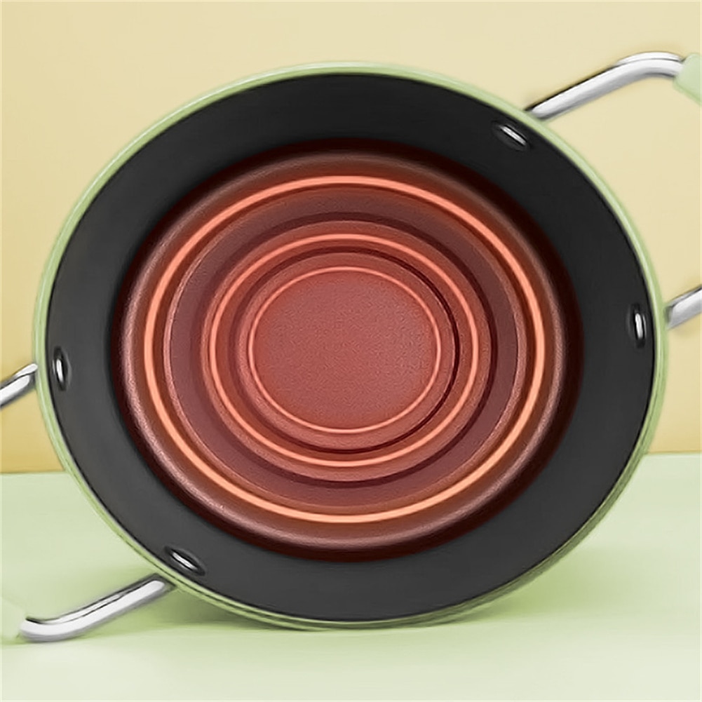 Deep Frying Pot High Carbon Steel Silica Gel Without Oil Frying Kitchen Tempura Fryer Pan Kanto Cook Pot Multifunction Fryer