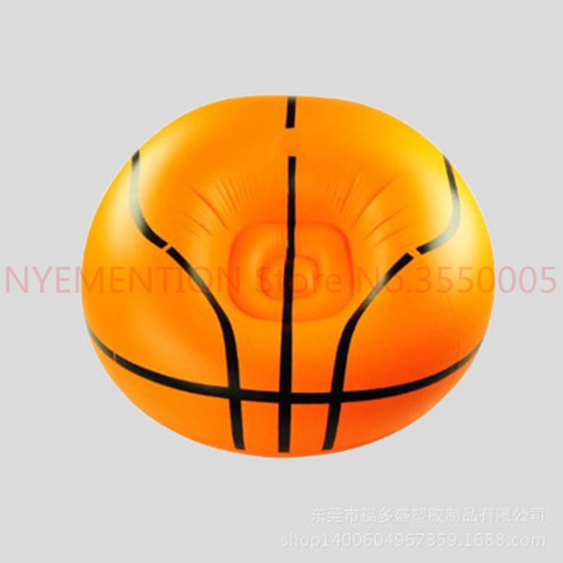 Basketball Inflatable Sofa Air Bean Bag Chair Portable Outdoor Garden Sofa 1pcs
