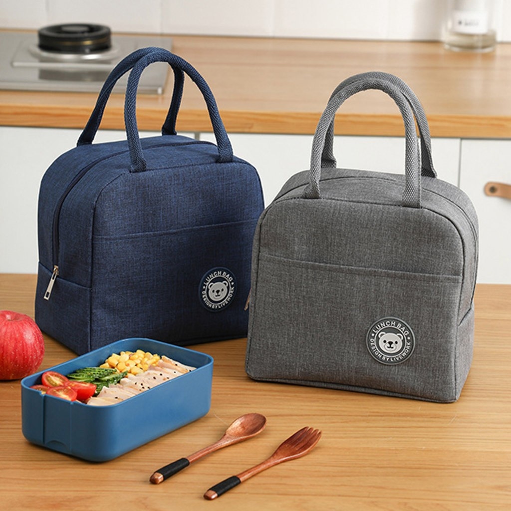 Vrouwen Lunch Voedsel Box Zak Geïsoleerde Thermische Voedsel Picknick Lunch Tassen Voor Vrouwen Kids Mannen Cooler Tote Lancheira