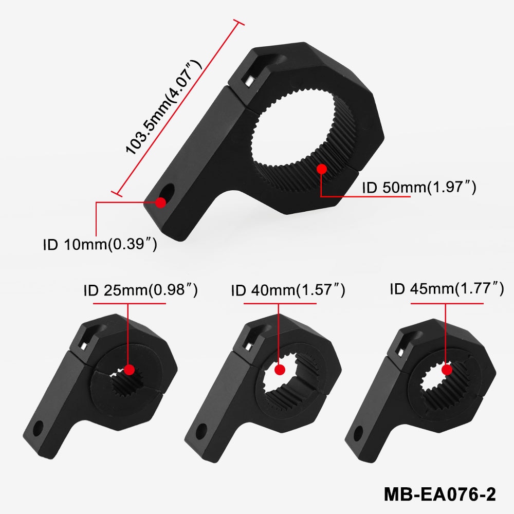 Universal Mount Driving Light Spotlight holder Clamp Bracket 2pcs 20-30CM & 25-50CM for Car Motorcycle Crash Bar Guard