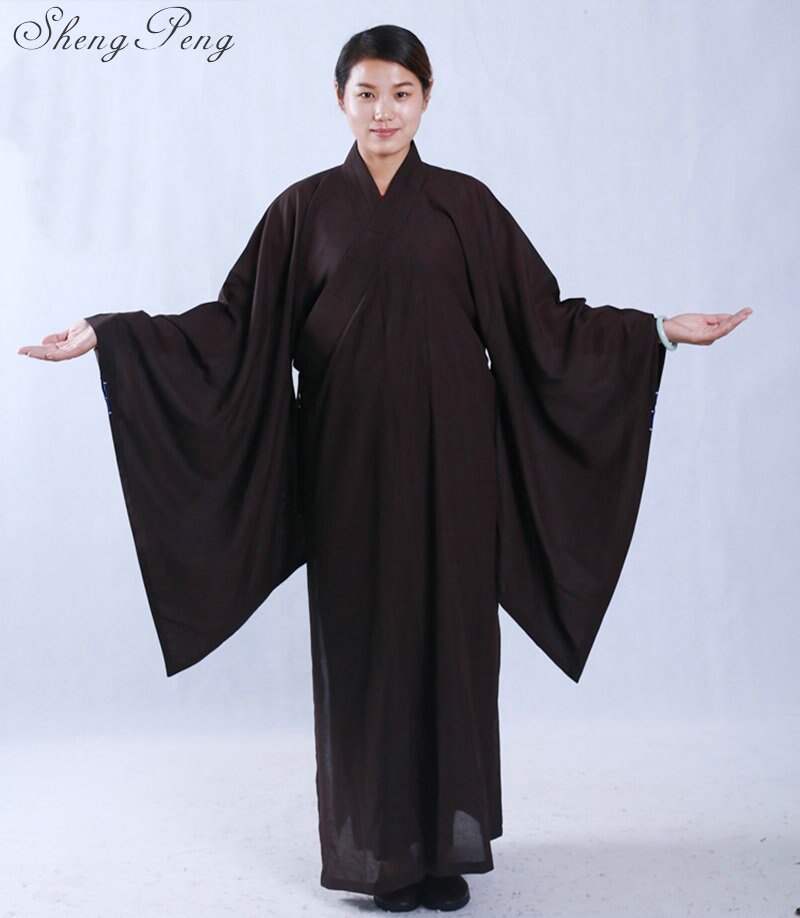 Buddhistisk munkekåbe meditationstøj shaolin munketøj buddhistisk kåbe buddhistisk munkedragt orientalsk kappe munkekåbe  cc209