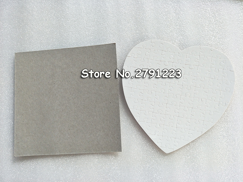 10 Sets Heart Size Hardboard Sublimation Blank Jigsaw Puzzle Love Style
