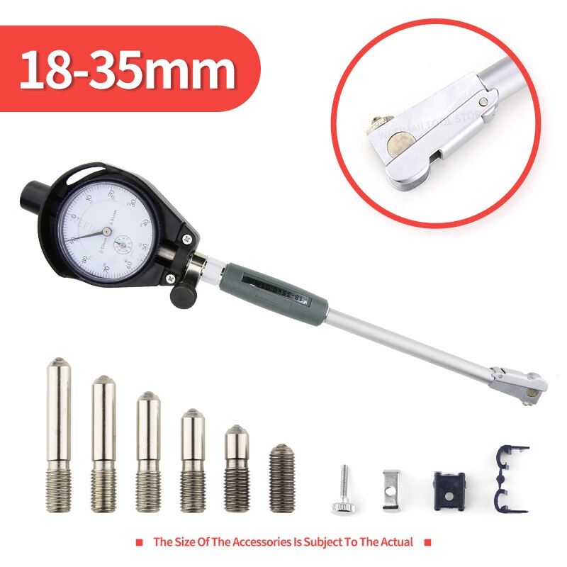 Meten Staaf 0.01Mm Dial Bore Gauge 18-35Mm 35-50Mm 50-160Mm Center ring Meetklok Micrometer Meters Meetinstrumenten: Blake 18-35mm