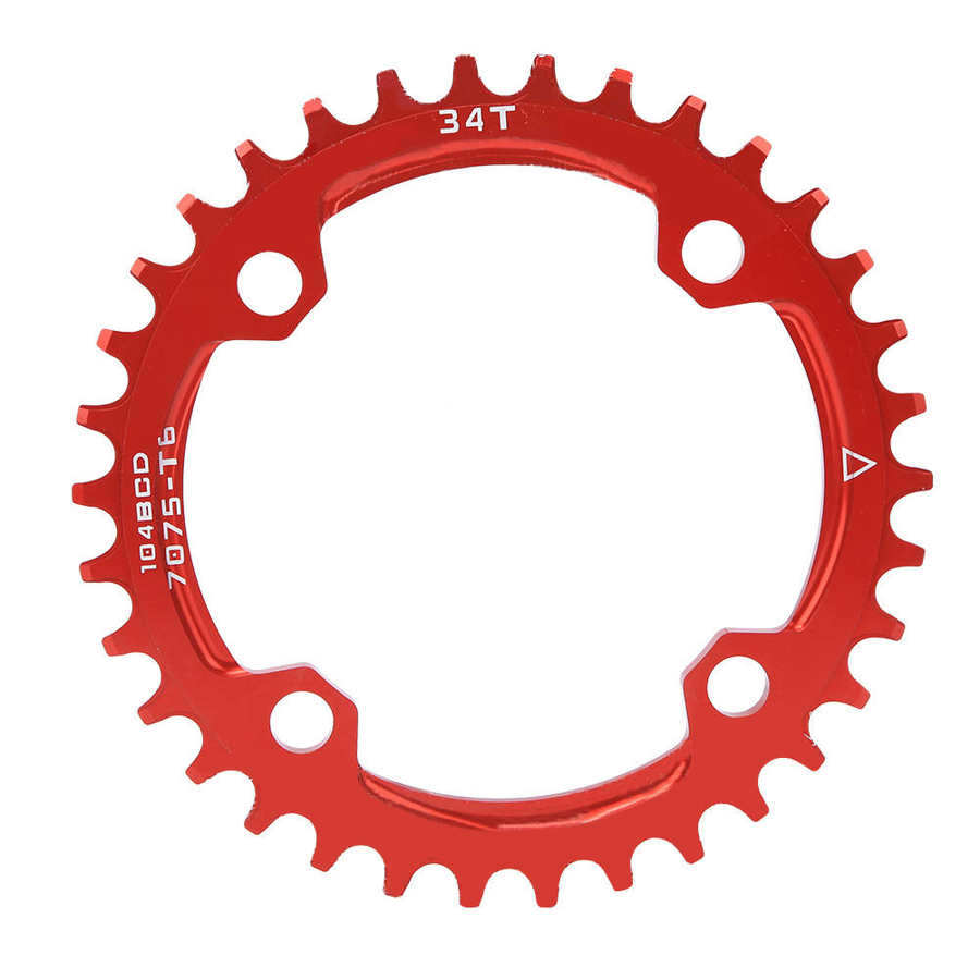 Fietskettingblad fiets smal en breed kettingblad 104 bcd enkele ketting in ronde vorm 32t 34t 36t