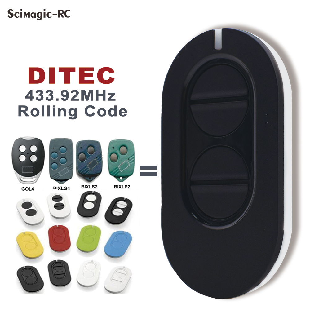 DITEC Entrematic 433MHz Rolling Code Garage Télécommande Gol4 BIXLG4 BIXLP2 BIXLS2 ZEN 2 ZEN4 ZEN2W ZEN4W pour portail coulissant