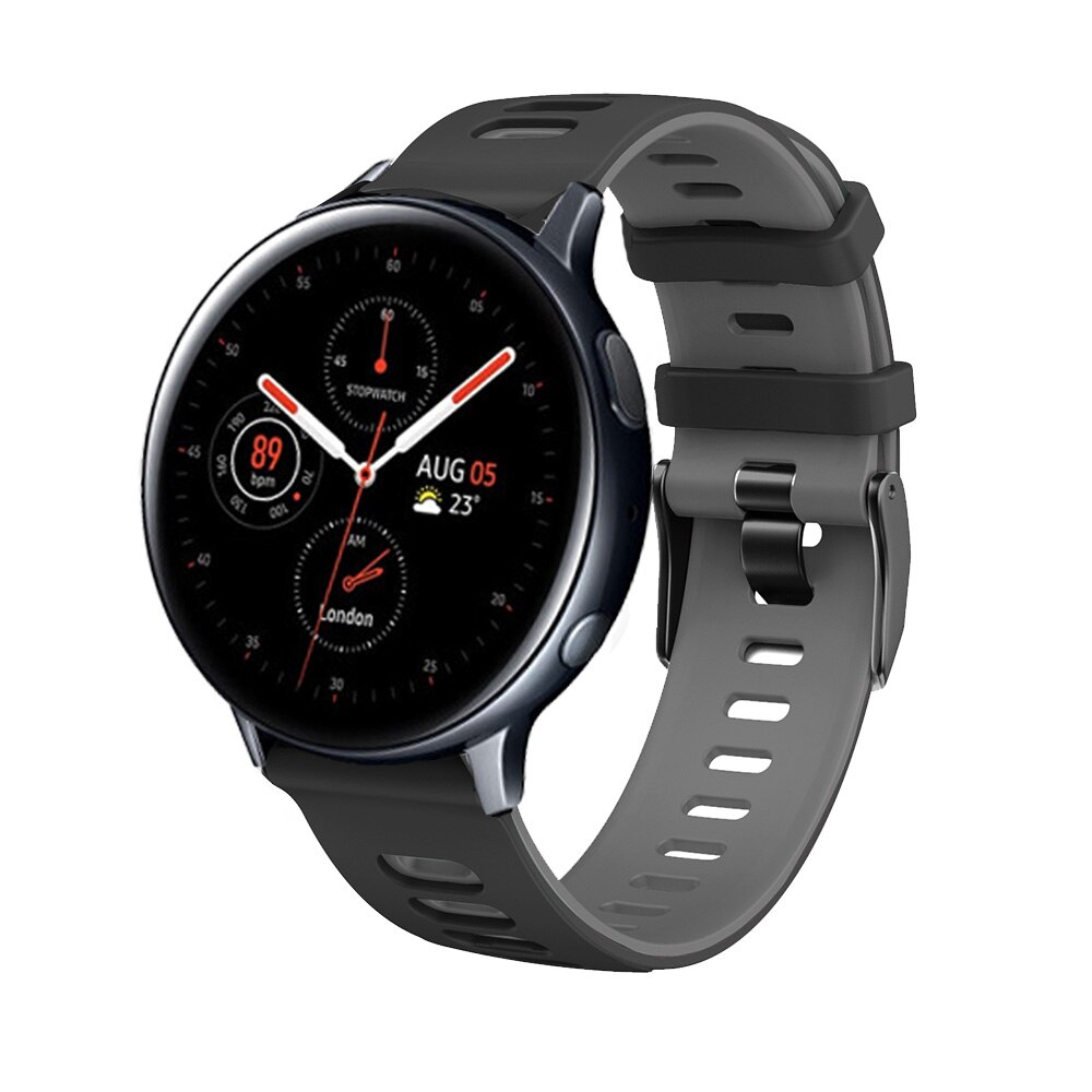 Active2 20mm correa de reloj para Samsung galaxy Watch Active 2 40mm 44mm Gear s2 Sport pulsera de repuesto de silicona