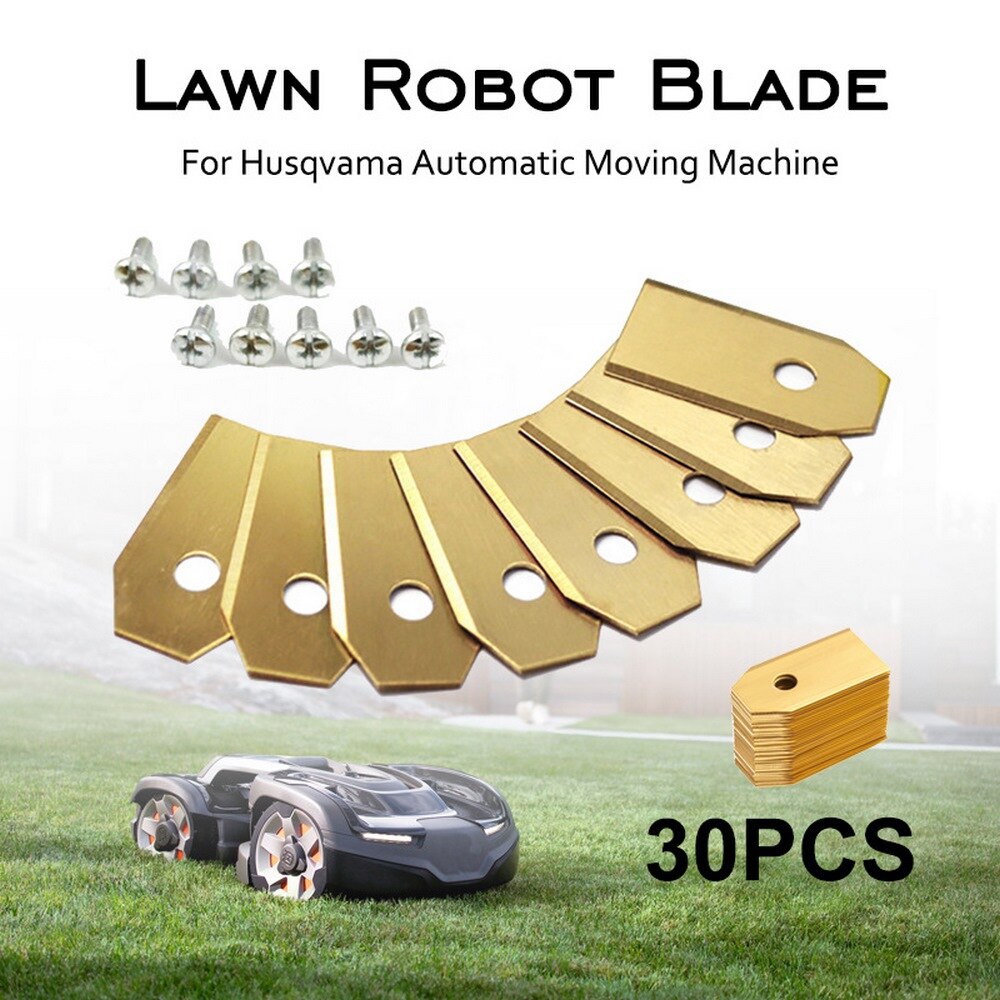 30Pcs Gazon Robot Blade Silver Gold Gazon Mover Vervanging Mes Voor Gardena Husqvarna Automower Yardforce Tuingereedschap: 30PCS Golden