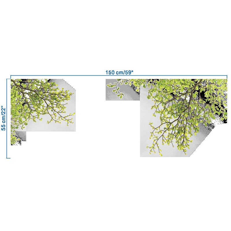 60X90cm rama de árbol hojas verdes pegatina de pared PVC adhesivo planta pegatina para ventana de vidrio 2017ing