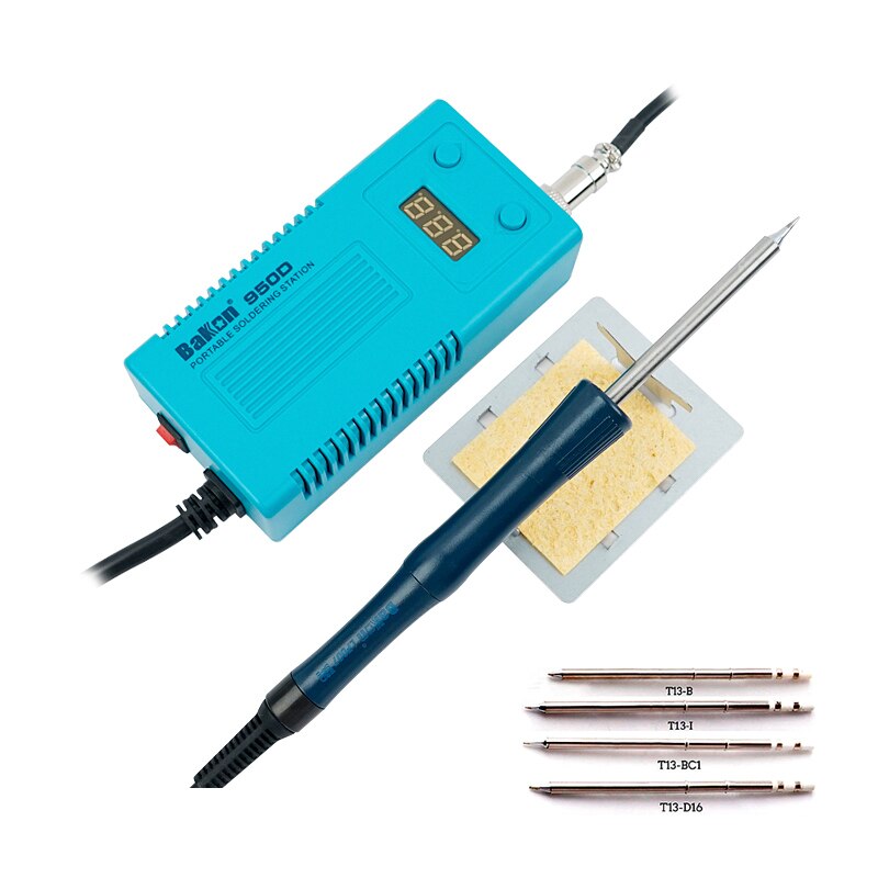 BAKON 950D przenośna stacja lutownicza 75W regulacja temperatury elektryczna lutownica z T13 końcówka lutownicza narzędzie naprawcze robić spawania: 950D i Tips / US