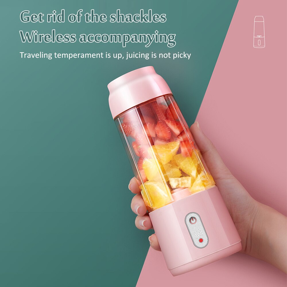 Portable Mini Electric Fruit Juicer Mini Smoothie Maker Blenders Mixer Rechargeable Juicer Bottle Cup For Home Office Outdoor