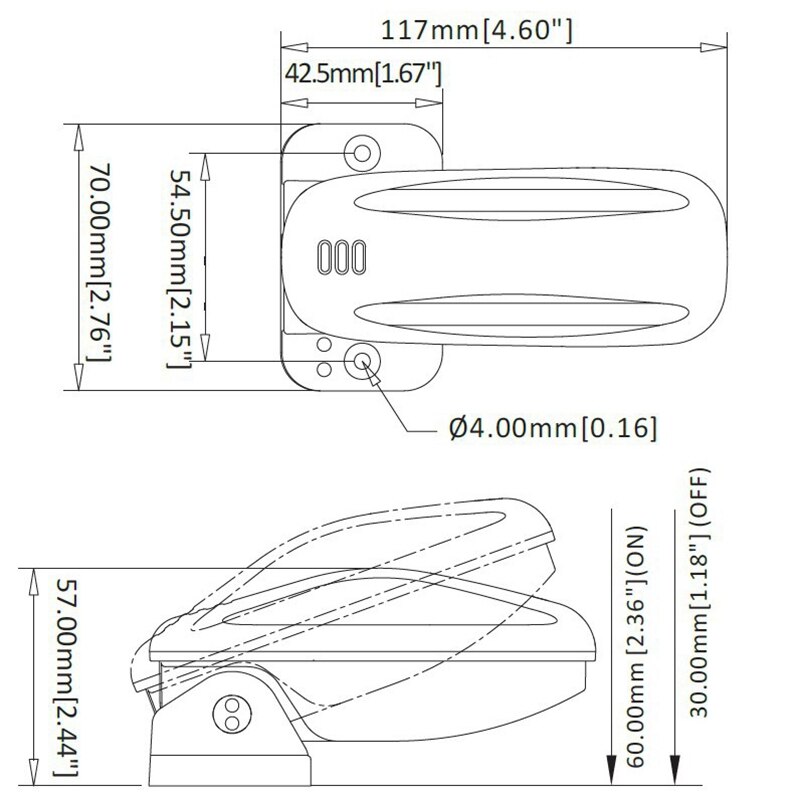 Portable Marine Water Level Float Switch Ignition Protection for Bilge Pump 12V-24V Leakproof on Off Controller