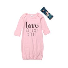 Focusnorm Pasgeboren Baby Meisje Jongen Nightgowns Katoen Gown Outfit Pyjama Set Nachtkleding Baby Night Jurk