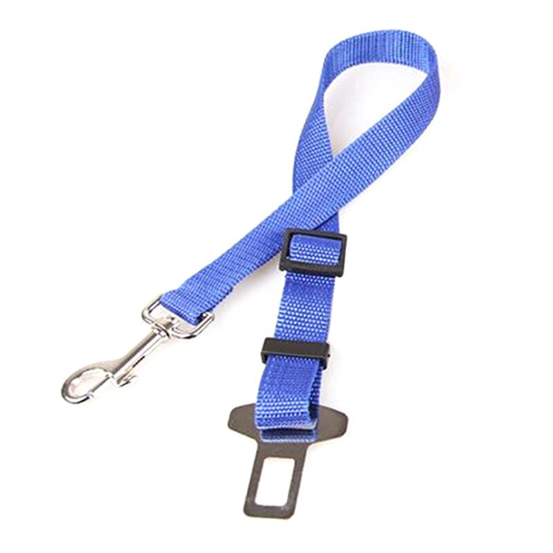 Hund halsband leder fordon bil hund säkerhetsbälte husdjur hundar bil säkerhetsbälte sele bly klipp säkerhetsspak auto dragkraft produkter: Blå
