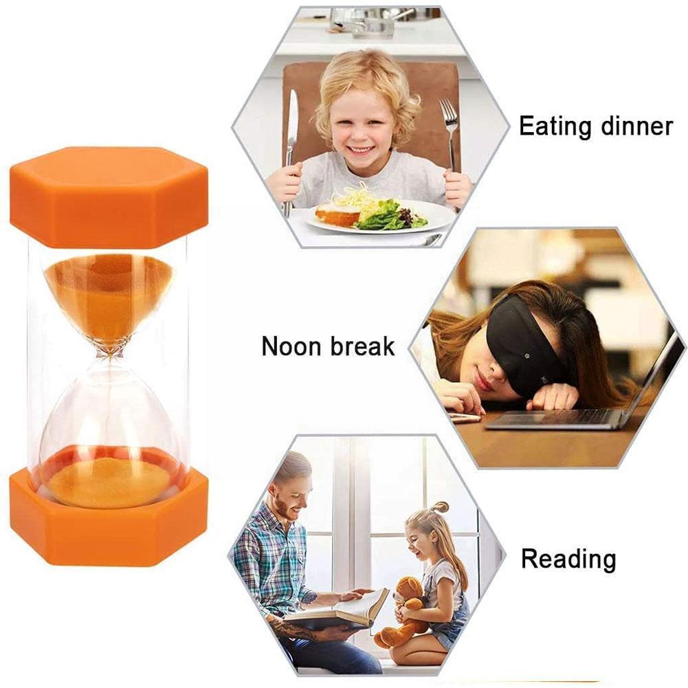 30 Minutes Hexagonal Anti-fall Sand Watch Timer Plastic Crafts Quicksand Bottle Multicolor Timer Home W9x0