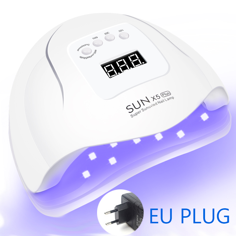 SUN X7 MAX-Lámpara LED de secado de uñas, 10/30/60/99 temporizador, ajuste, pulidor, secador con detección de movimiento, UV, herramienta de manicura de Gel: X5 Plus-EU