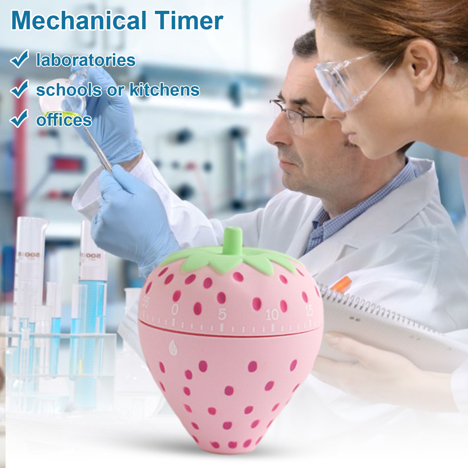 Kitchen Mechanical Timer Cute Strawberry Kitchen Timer Reminder Can Be Set To 1-60 Minutes Suitable For Kitchen