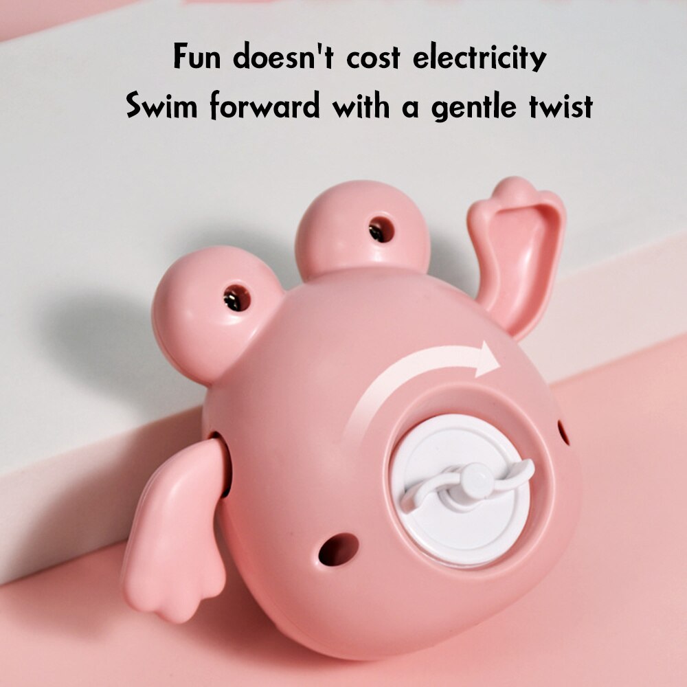 Baby-badespielzeug, niedlicher cartoon-aufziehfrosch, schwimmbad-wasserspielzeug, interaktives babyspielzeug für jungen und mädchen, robustes duschspielzeug  b99