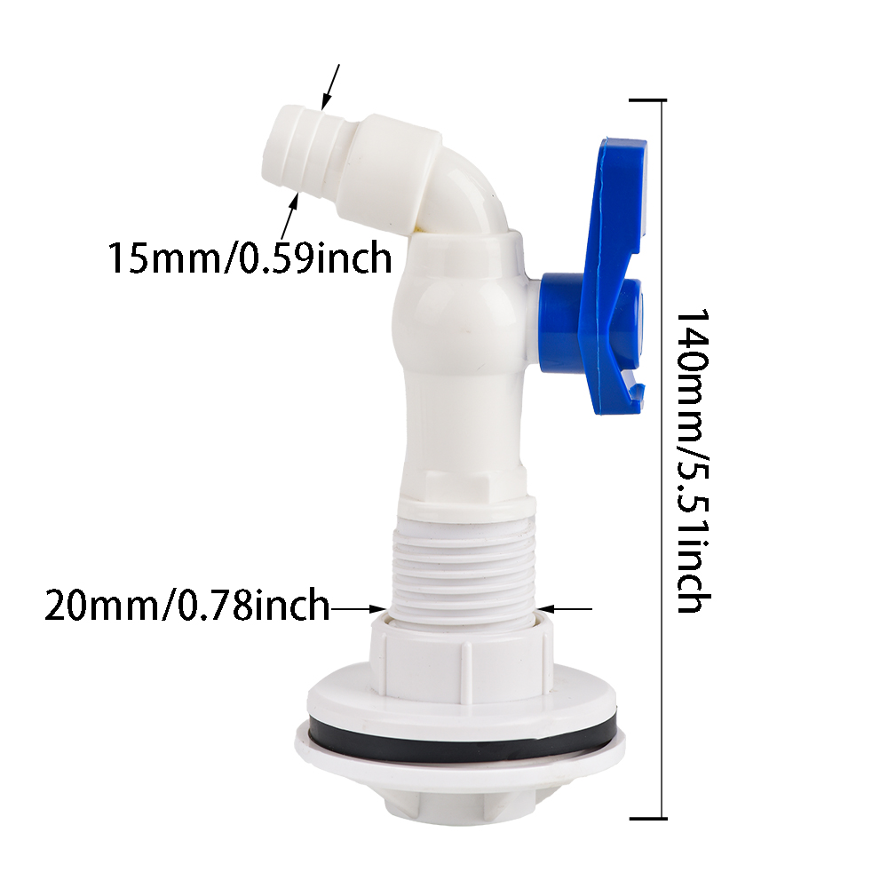 PVC Bulkhead Fitting Water Tank Replacement Spigot Drainage Faucet Connector for Rain Barrels Aquariums Ponds: Red