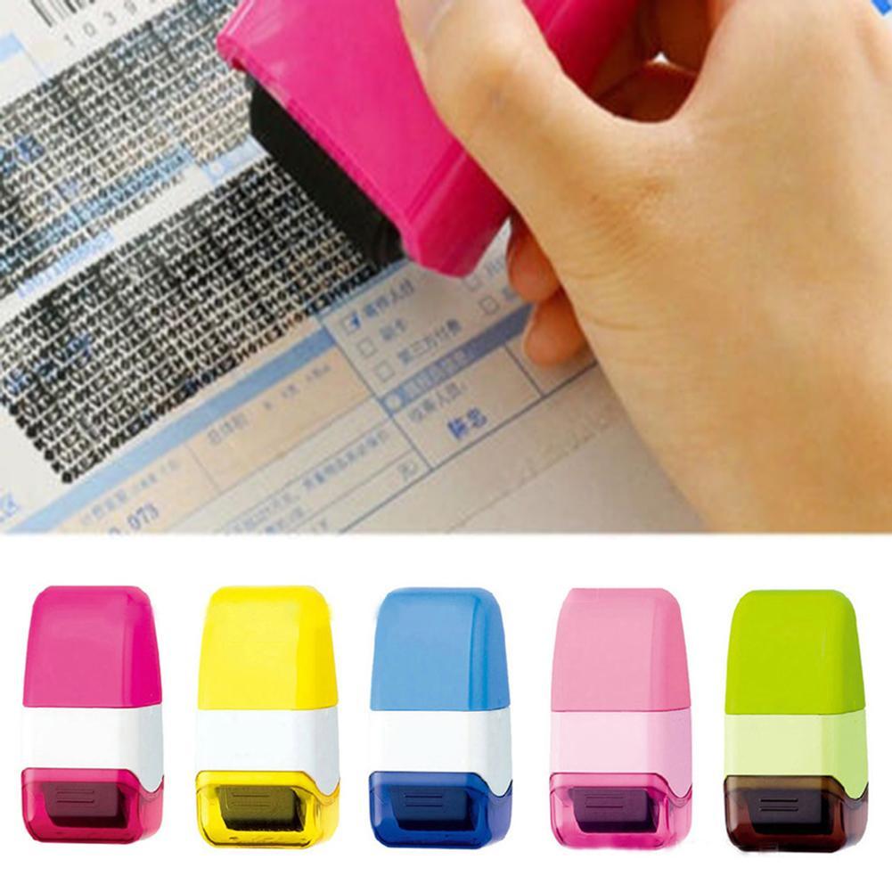 Roller Self Inking Stock Stamp Seal Theft Code Guard Your ID Confidentiality Confidential Seal