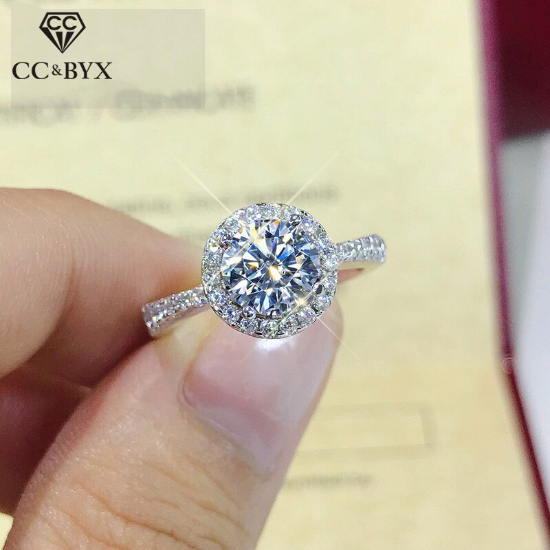 Cc ringe kvinner ringetone bryllup forlovelse brudesmykker kubikk zirconia hvitt måke farge bijoux  cc583