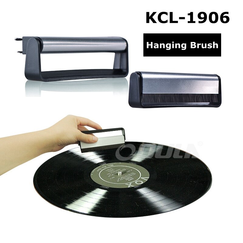 Leory vinyl pladespiller håndtag kulfiber dupont børste rengøring skrubbebørste til pladespiller lp fonograf plader longplay: Kcl -1906