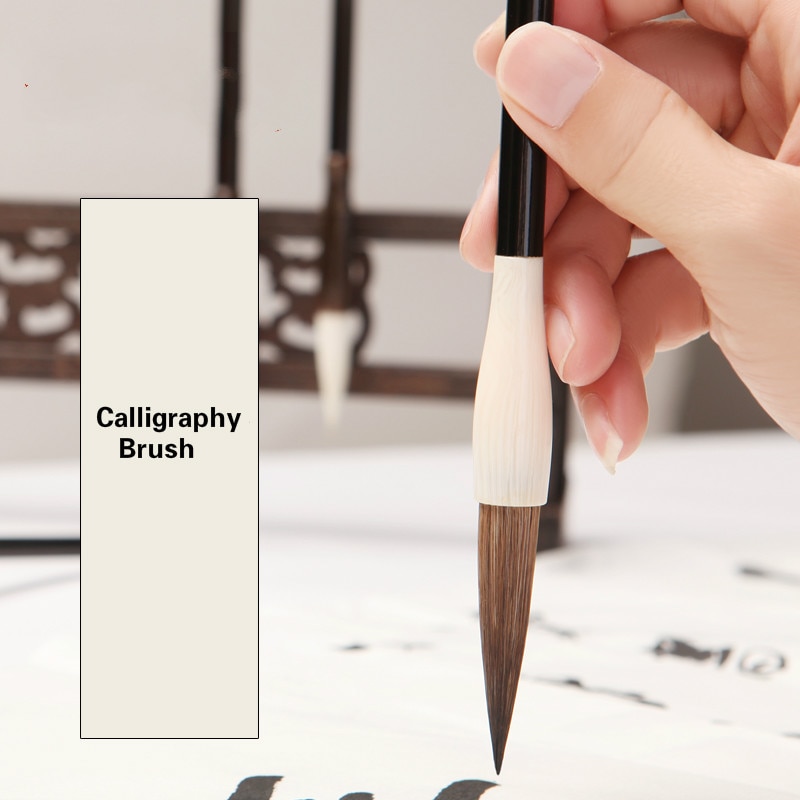 3pcs Calligraphy Brushes Mouse Whisker Seal Script Calligraphy Brush Traditional Calligraphy Writing Chinese Painting Brush Pens