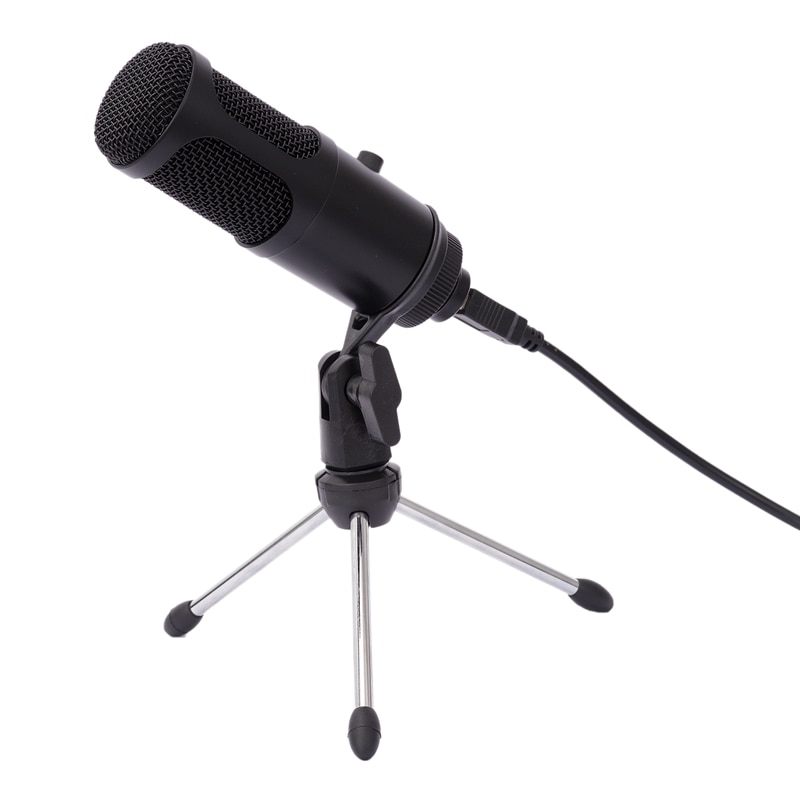 Usb kondensator mikrofon dator inspelningsmikrofon med volymjusterande mikrofon för pc bärbar dator: Default Title