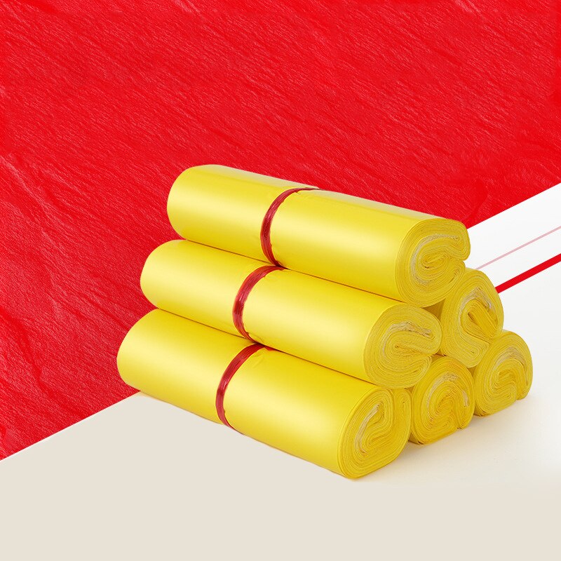 10Pcs/lot Colorful Plastic Envelope Small Packaging Bag Self Sealing Adhesive Courier Bags Waterproof Poly Mailers 17x30cm: yellow