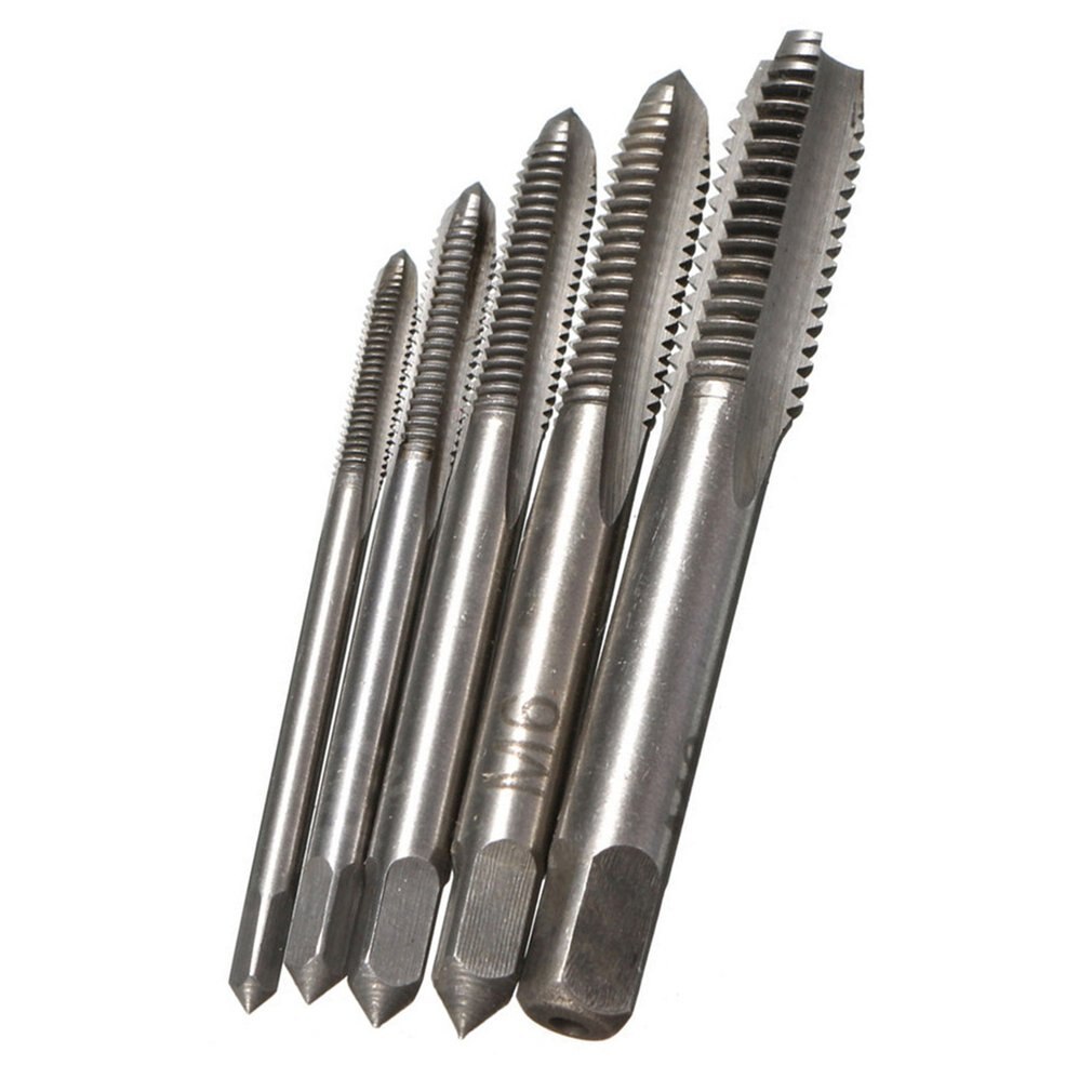 5 Pezzi Rubinetto Filettato Maschio a Spirale Alta Velocità Acciaio HSS M3 M4 M5 M6 M8 Strumenti