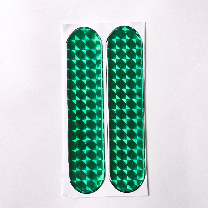 2 Stks/set Auto Reflecterende Sticker Auto Deur Sticker Decal Waarschuwing Tape Reflecterende Strips 4 Kleuren Veiligheid Mark Reflector Stickers: Green