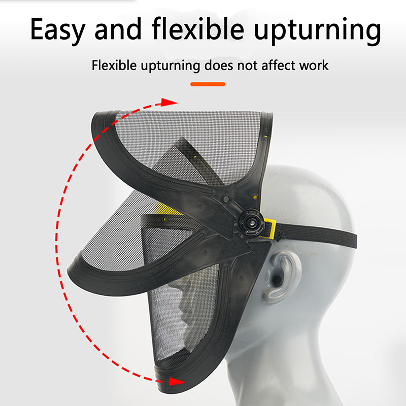 Casco de seguridad para cortadora de césped de jardín, sombrero con visera de malla de cara completa para desbrozadora de registro, protección forestal, protector facial completo