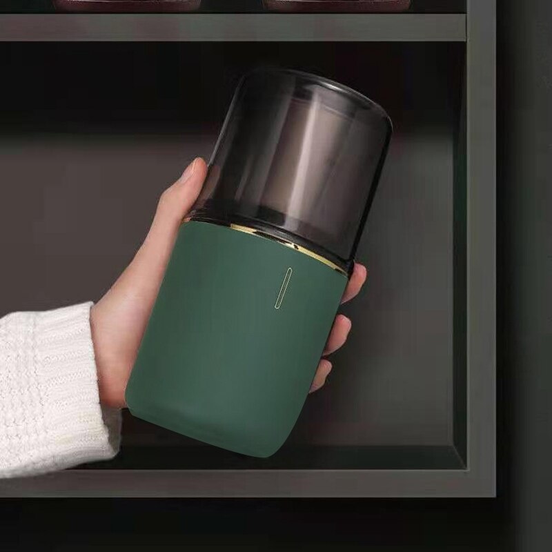 Portable Coffee Grinder Electric Bean Nut Herb Grinder Coffee Beans Multifunctional Coffee Machine for Kitchen,Green