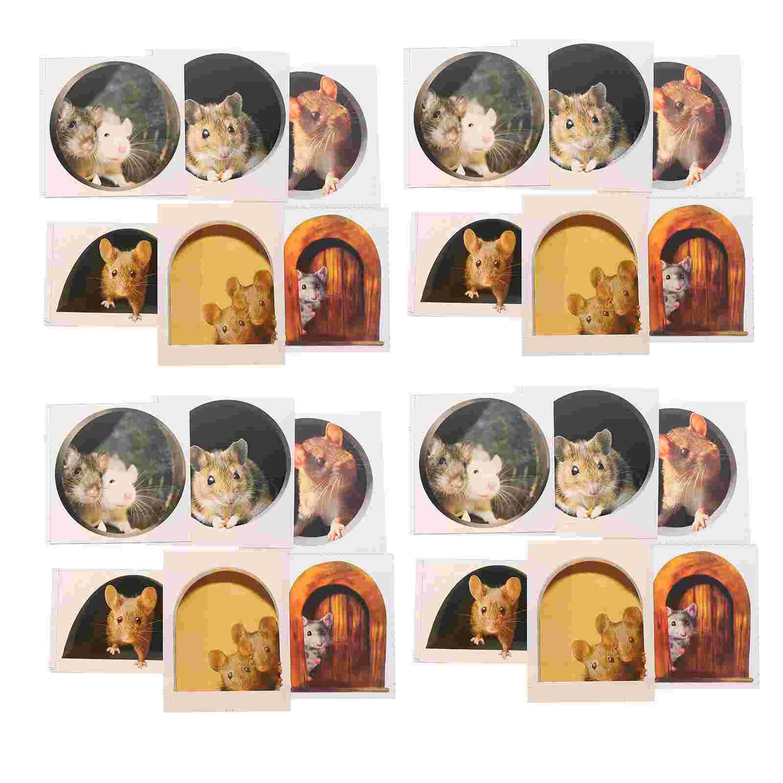 30Pcs Hole Wall Art Sticker Animal Decal Hole Background Decal