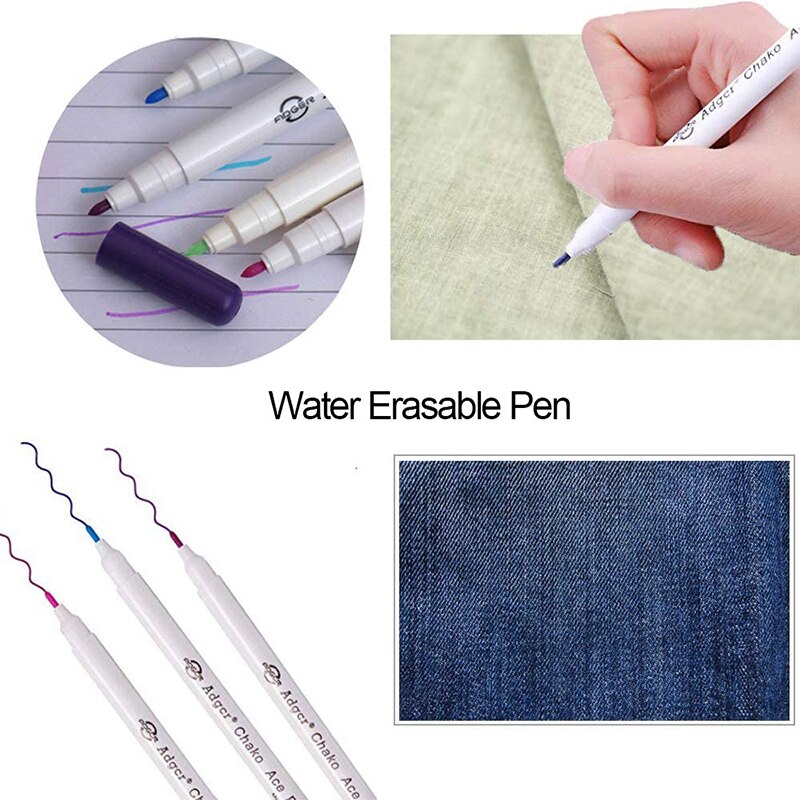 1-6pcs Quilting Sewing Tools Ink Disappearing Fabric Marker Pen DIY Cross Stitch Water Erasable Pen Dressmaking Tailor's Pen