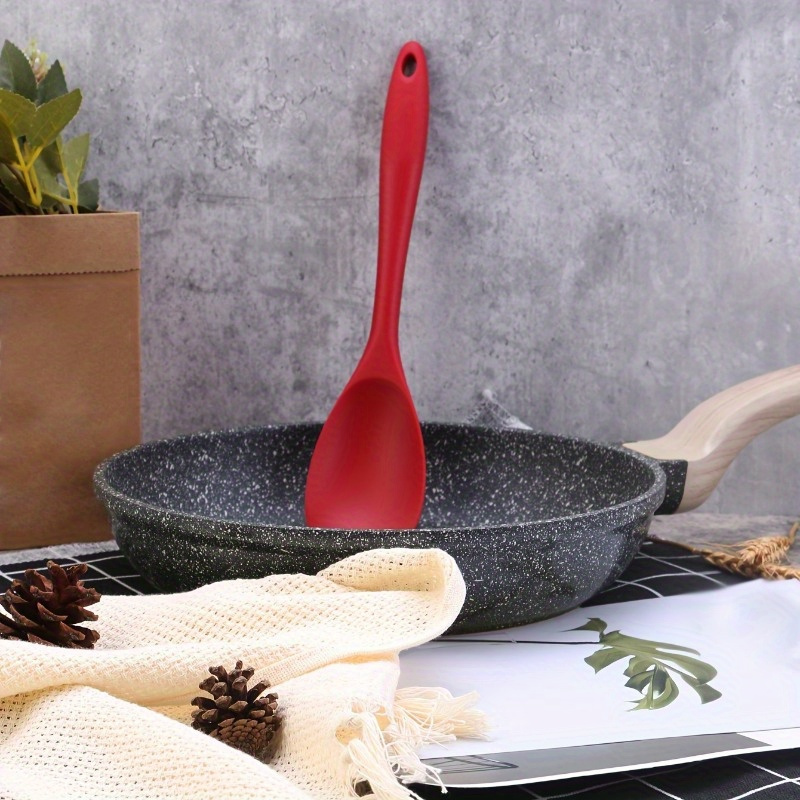 1pc siliconen spatel, bakgereedschap, roerspatel, saladelepel, hittebestendig, antiaanbaklaag voor uw keuken!