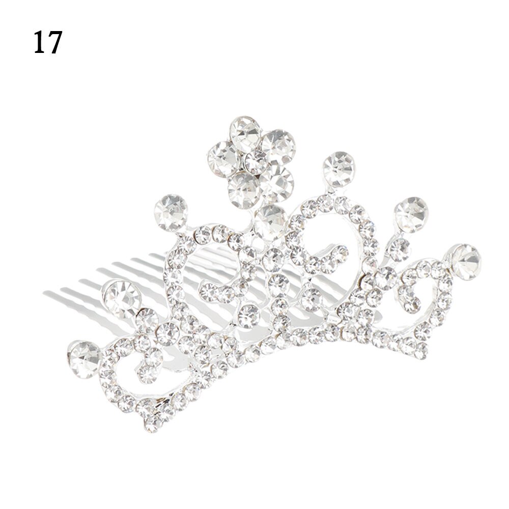 Lovely Mini Tiara Crystal Rabbit Princess Crown Comb Party Costume Accessory Girls Kids Birthday Children's Headwear: 17