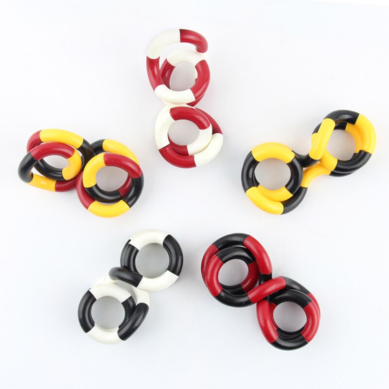 UainCube Stress Relief Fidget Roller Twist Finger Decompression Toy Torsion Ring Vent Toys for Children Kids Young Adult
